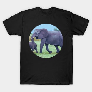 Framed Elephant Design T-Shirt